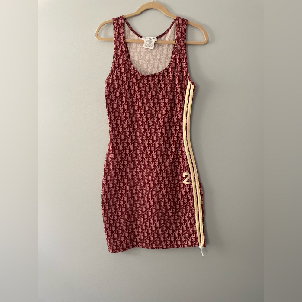 Vintage Christian Dior monogram cotton tank dress
